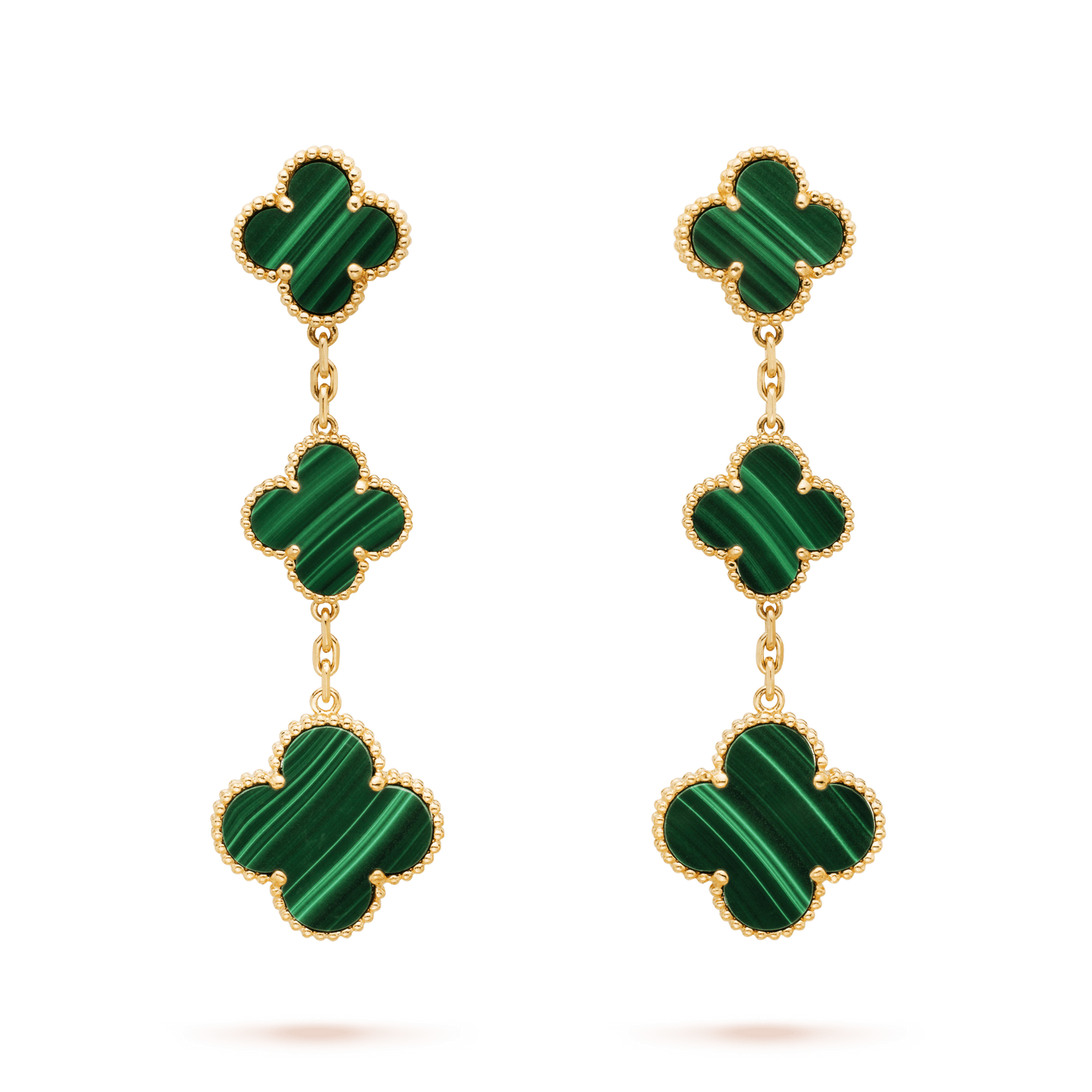 [Moco]CLOVER MALACHITE 3 MOTIFS GOLD