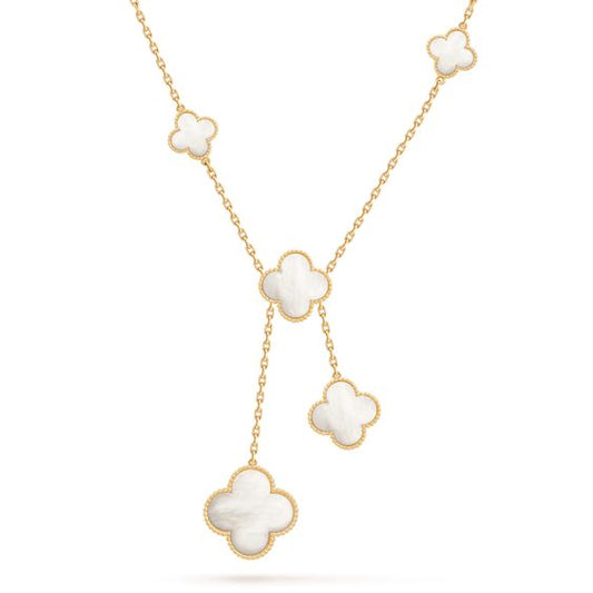 [Moco]CLOVER MOTHER OF PEARL NECKLACE 6 MOTIF