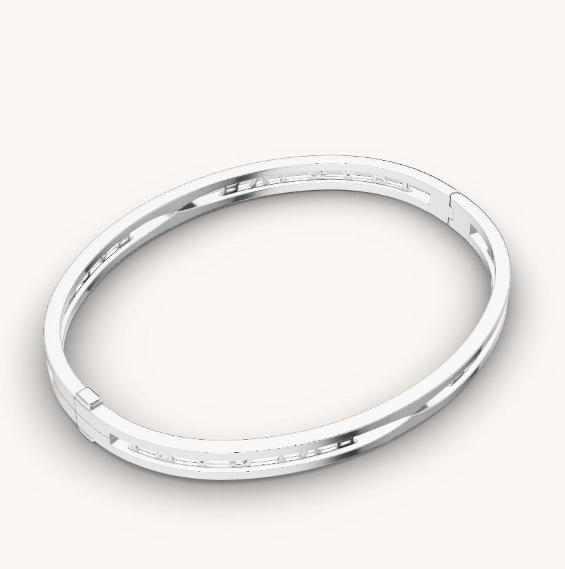 [Moco]ZERO 1 SPIRAL LOGO SILVER BRACELET