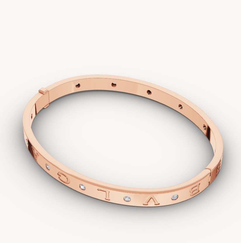 [Moco]ZERO 1 PINK GOLD 12 DIAMONDS BRACELET