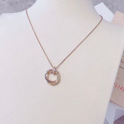 [Moco]TRINITY NECKLACE GOLD  DIAMONDS