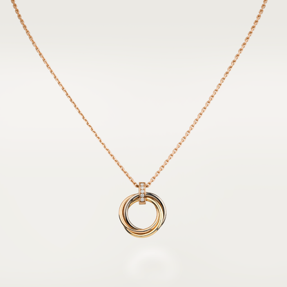 [Moco]TRINITY NECKLACE GOLD  DIAMONDS