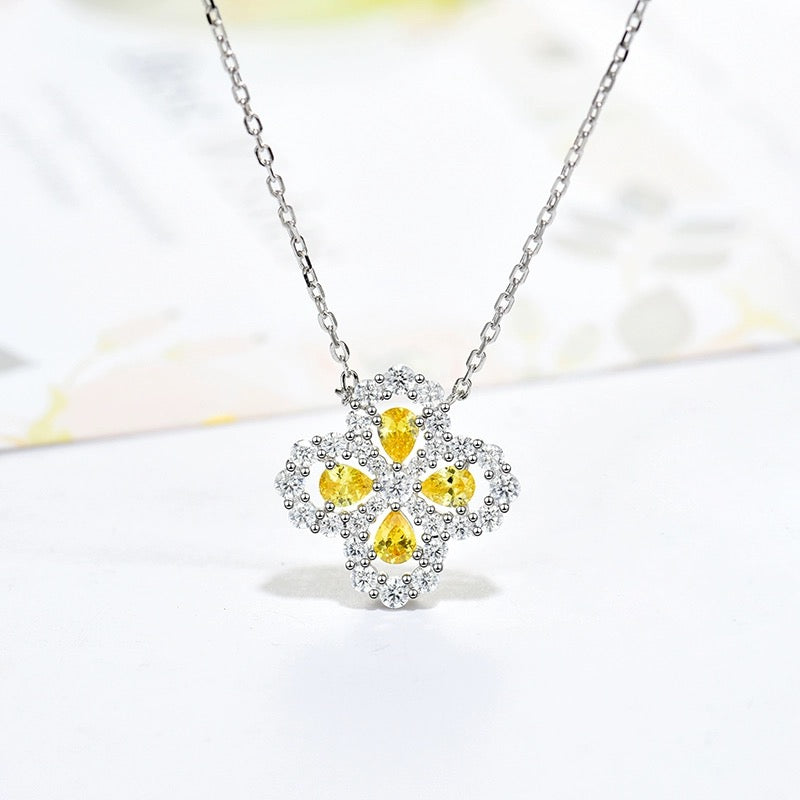 [Moco]LOOP NECKLACE FULL MOTIF DIAMOND 16MM MULTIPLE COLORS