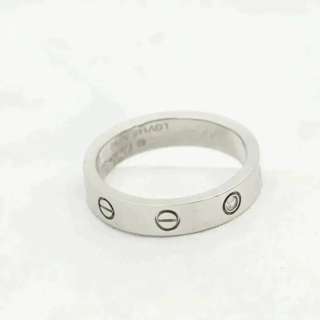 [Moco]LOVE RING 4MM 1 DIAMOND SILVER