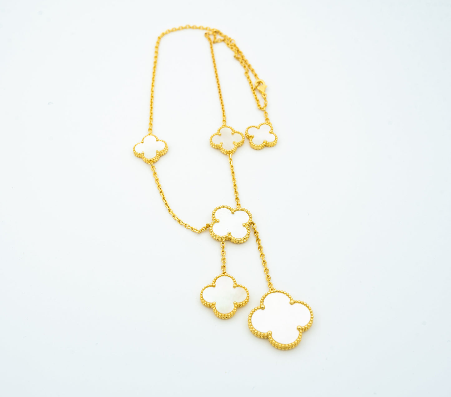 [Moco]CLOVER MOTHER OF PEARL NECKLACE 6 MOTIF