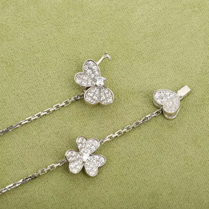 [Moco]FRIVOLE SILVER 9 FLOWERS NECKLACE