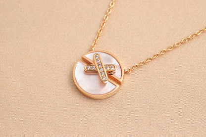 [Moco]JEUX DE ROSE GOLD DIAMOND NECKLACE