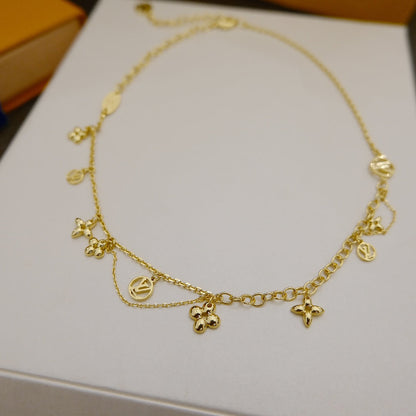 [Moco]BLOOMING SUPPLE NECKLACE BRASS