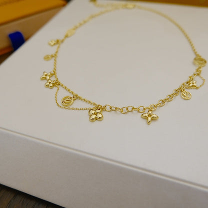 [Moco]BLOOMING SUPPLE NECKLACE BRASS