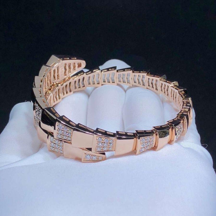 [Moco]SERPENTI WIDE BRACELET PINK GOLD DIAMOND