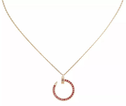 [Moco]JUSTE NECKLACE GOLD RED DIAMONDS