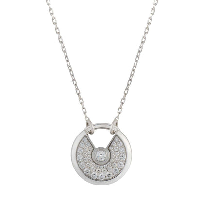 [Moco]AMULETTE SILVER FULL DIAMOND NECKLACE