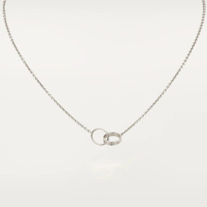 [Moco]LOVE NECKLACE PINK GOLD AND SILVER