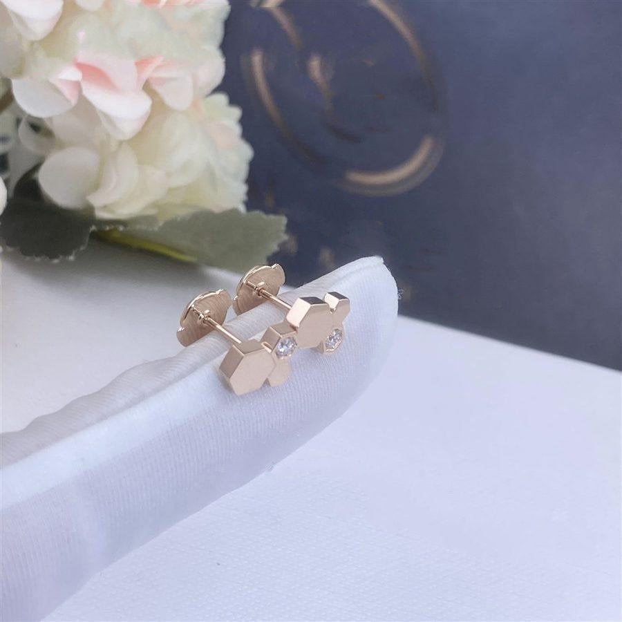 [Moco]BEE LOVE PINK GOLD DIAMOND EARRINGS