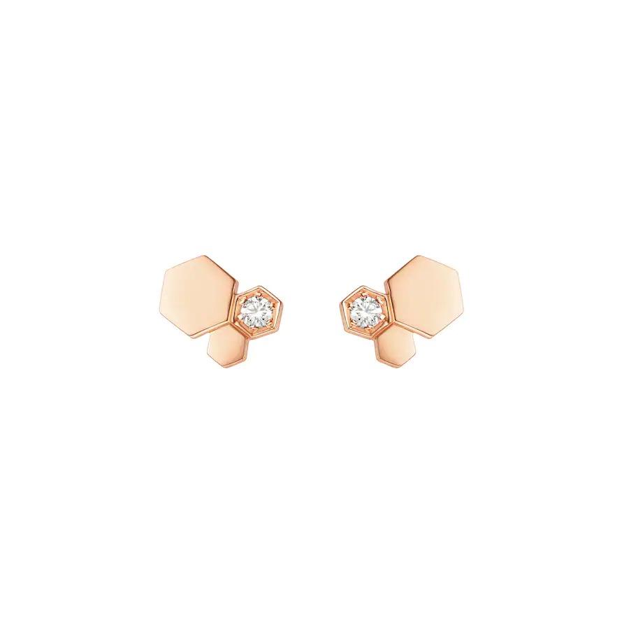 [Moco]BEE LOVE PINK GOLD DIAMOND EARRINGS