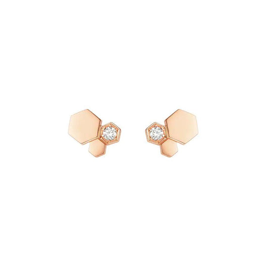 [Moco]BEE LOVE PINK GOLD DIAMOND EARRINGS