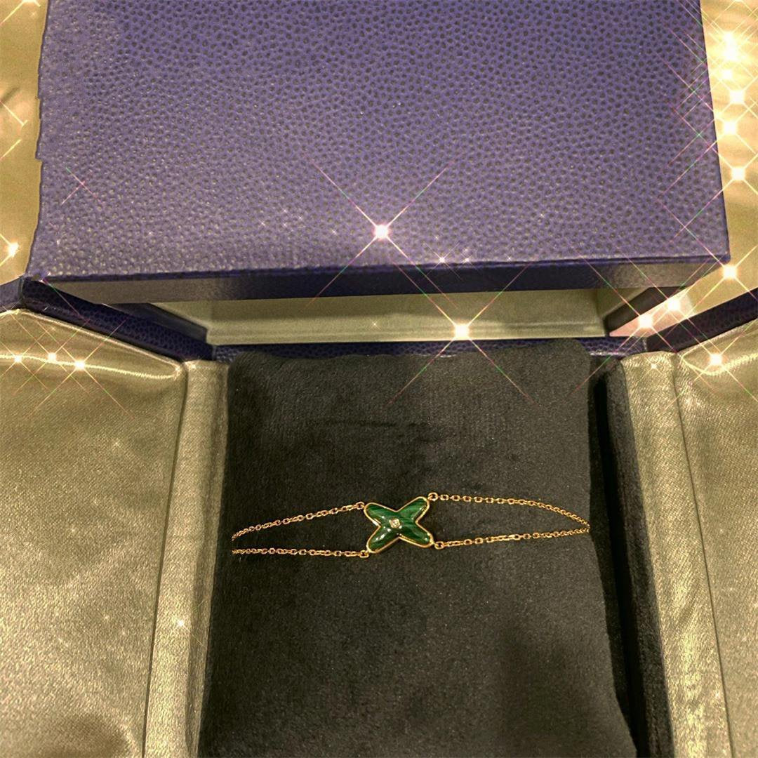 [Moco]JEUX BRACELET MALACHITE PINK GOLD 1 DIAMOND