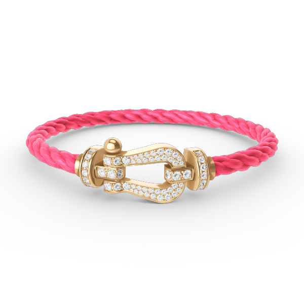 [Moco]FORCE LARGE HORSESHOE FULL DIAMOND BRACELET GOLD