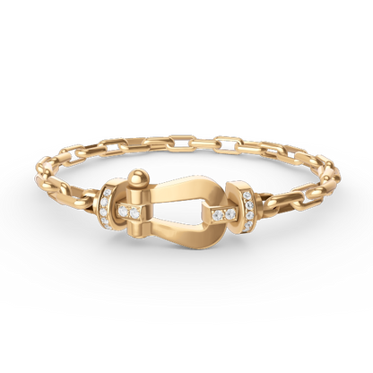 [Moco]FORCE LARGE HORSESHOE CLASP  METAL BRACELET