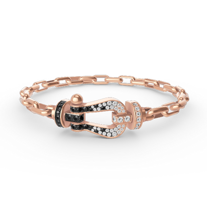 [Moco]FORCE LARGE HORSESHOE CLASP  METAL BRACELET