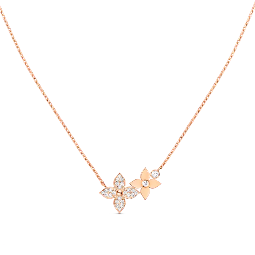 [Moco]STAR BLOSSOM NECKLACE PINK GOLD DIAMONDS