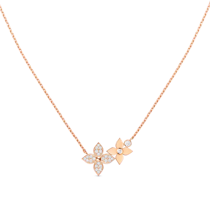 [Moco]STAR BLOSSOM NECKLACE PINK GOLD DIAMONDS