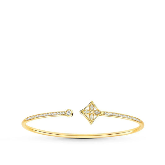 [Moco]IDYLLE GOLD OPEN BRACELET DIAMOND PAVED