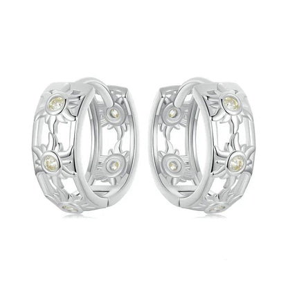 White Gold Plated Inifinite Love Hoop Earring Cartilage Earrings Lightweight