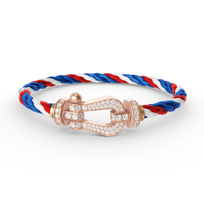 [Moco]FORCE LARGE HORSESHOE FULL DIAMOND BRACELET ROSE GOLD