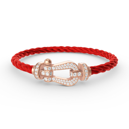 [Moco]FORCE LARGE HORSESHOE FULL DIAMOND BRACELET ROSE GOLD