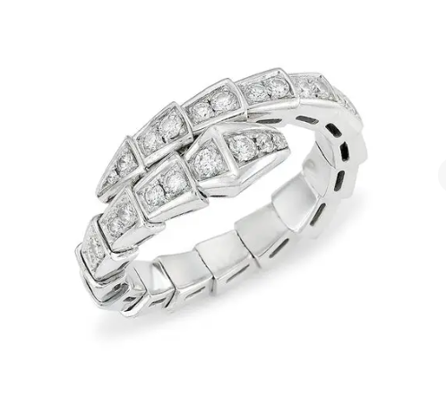 [Moco]SERPENTI RING SILVER DIAMOND PAVED 4MM