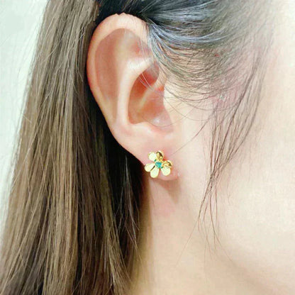 [Moco]FRIVOLE  FLOWER MALACHITE EARRINGS