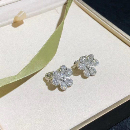 [Moco]FRIVOLE SILVER FLOWER DIAMOND EARRINGS