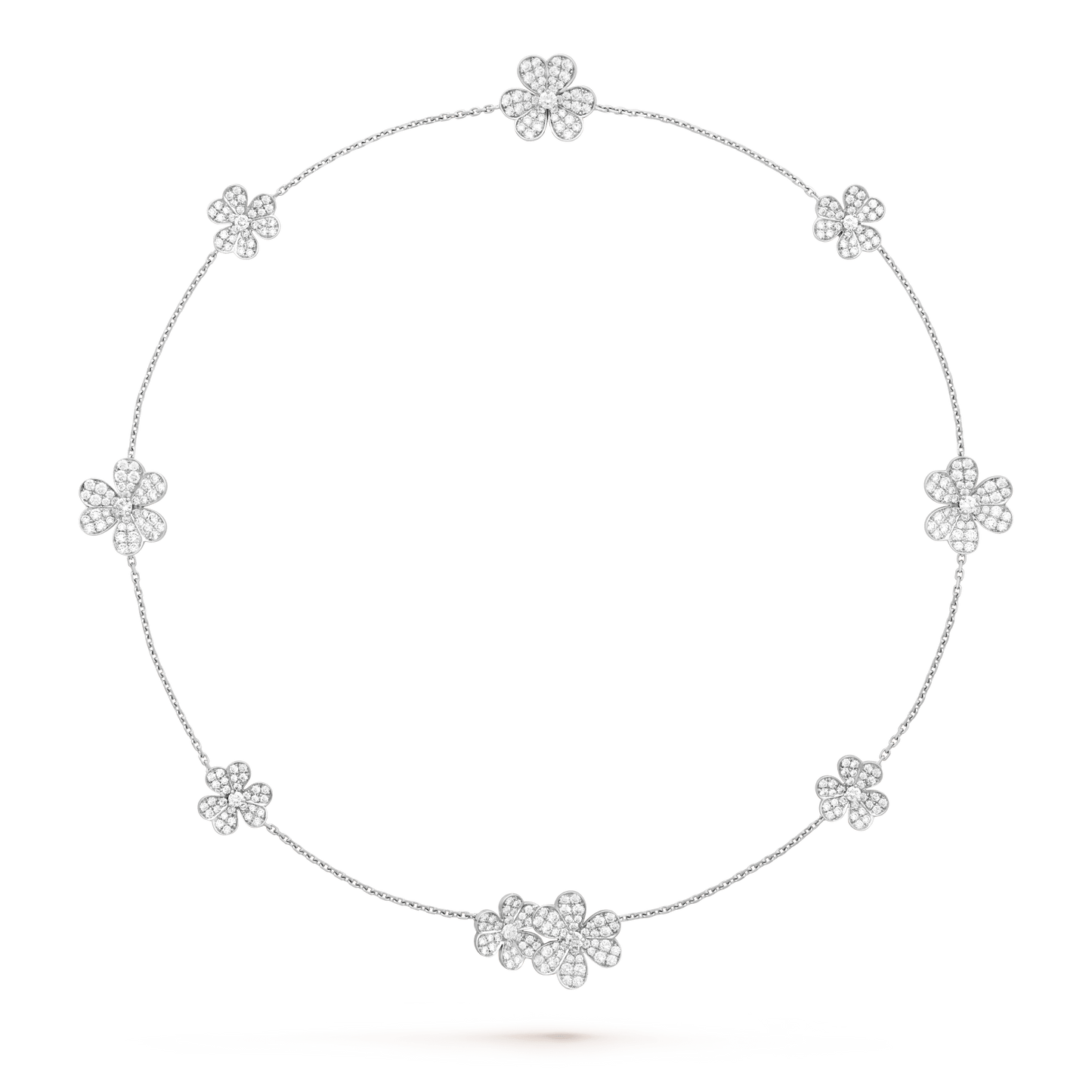 [Moco]FRIVOLE SILVER 9 FLOWERS NECKLACE