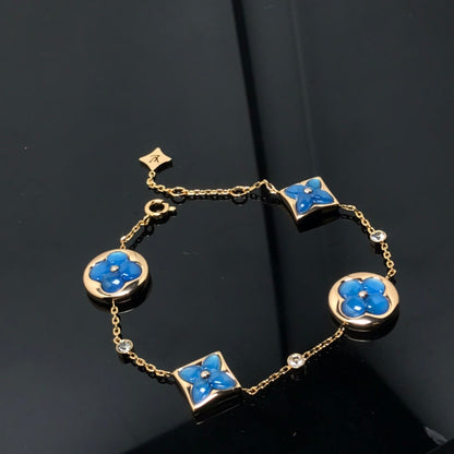 [Moco]STAR AND SUN 4 MOTIF BLUE BRACELET