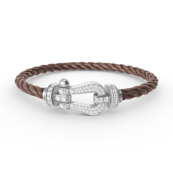 [Moco]FORCE LARGE HORSESHOE FULL DIAMOND BRACELET SILVER