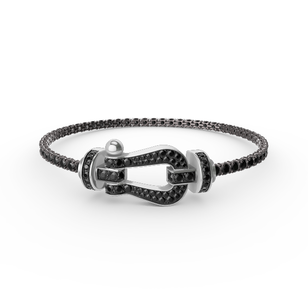 [Moco]FORCE  LARGE HORSESHOE FULL DIAMOND TENNIS BRACELET